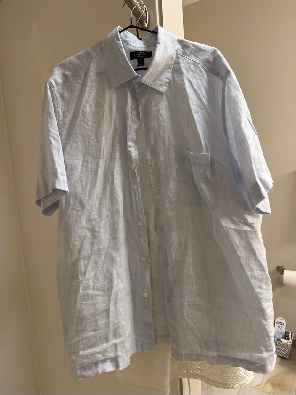 Club Room Light Blue Short-Sleeve Button-Down Shirt